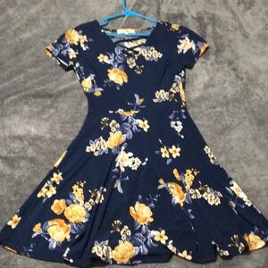 Womens size small blue floral dress